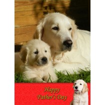 Golden Retriever Father's Day Card