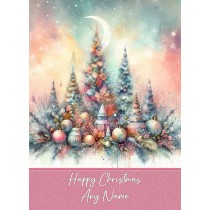 Personalised Christmas Scenery Art Greeting Card (Design 2)