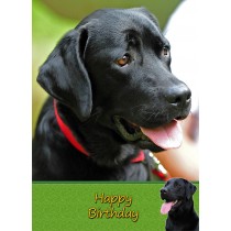 Personalised Black Labrador Card
