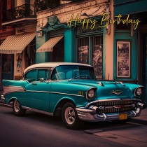 Classic Vintage Car Art Birthday Greeting Card