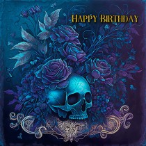 Gothic Skull Fantasy Art Birthday Greeting Card