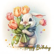 Bunny Rabbit Watercolour Birthday Card 2