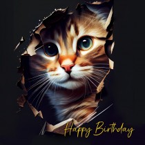 Cat Kitten Art Birthday Card 2