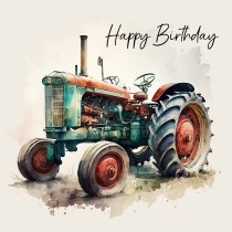 Tractor Art Birthday Card 2