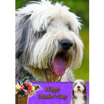 Bearded Collie Mother's Day Card