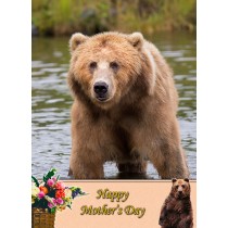 Grizzly Bear Mother's Day Card
