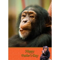 Chimpanzee Monkey Father's Day Card