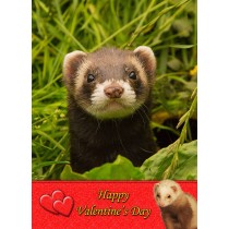 Ferret Valentine's Day Card