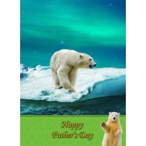 Polar Bear Father's Day Card