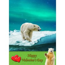 Polar Bear Valentine's Day Card