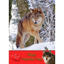 Wolf Valentine's Day Card