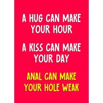 Funny Rude Quote Greeting Card (Design 3)