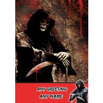 Personalised Gothic Fantasy Grim Reaper Card