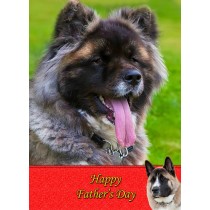 Akita Dog Father's Day Card