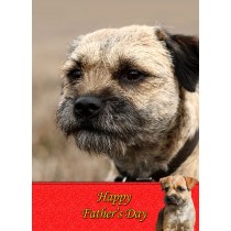 Border Terrier Father's day card