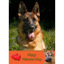 German Shepherd Valentine's Day Card