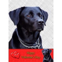 Black Labrador Valentine's Day Card