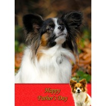 Papillon Father's Day Card
