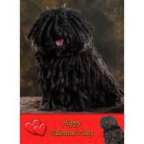 Hungarian Puli Valentine's Day Card