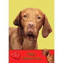 Vizsla Valentine's Day Card