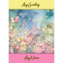 Personalised Butterfly Pastel Art Greeting Card (Birthday, Fathers Day, Any Occasion) 3