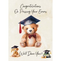 Congratulations On Passing Your Exams Greeting Card (Design 1)
