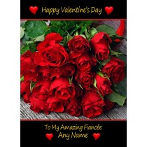 Personalised Valentines Day 'Fiancee' Verse Poem Greeting Card