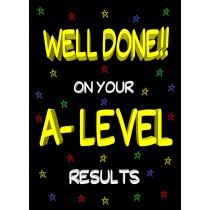 Congratulations on Passing Your A Level Exams Card (Black)