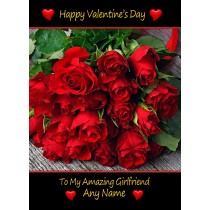 Personalised Valentines Day 'Girlfriend' Verse Poem Greeting Card
