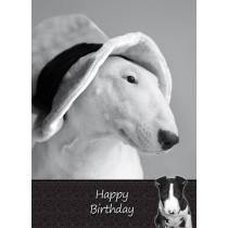 English Bull Terrier Birthday Card