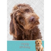 Labradoodle Dog Birthday Card