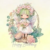 Fairies Pixies Colourful Art Birthday Greeting Card