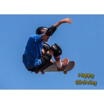 Skateboarding Birthday Card