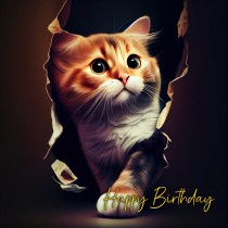 Cat Kitten Art Birthday Card 3