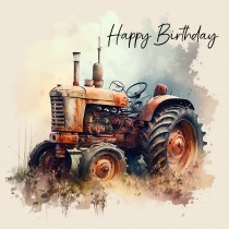 Tractor Art Birthday Card 3