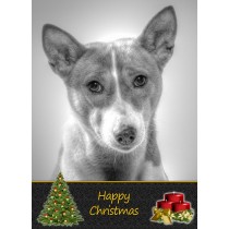 Basenji Christmas Card