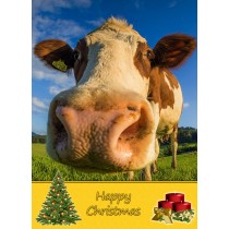 Cow christmas card
