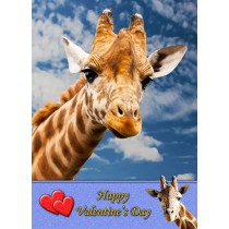 Giraffe Valentine's Day Card