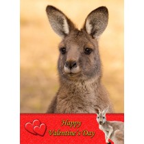 Kangaroo Valentine's Day Card