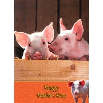 Pig Father's Day Card 