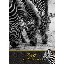 Zebra Father's Day Card