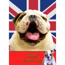 Bulldog Father's Day card