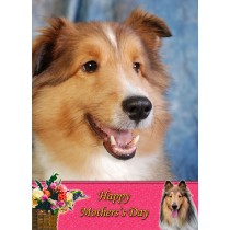 Rough Collie Mother's Day Card