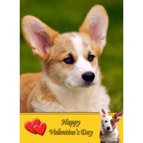 Corgi Valentine's Day Card