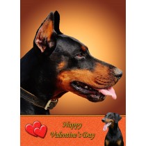 Doberman Valentine's Day Card