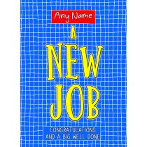 Personalised New Job Congratulations Card (Blue)