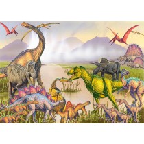 Dinosaurs Blank Landscape Card