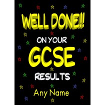 Personalised Congratulations on Passing Your GCSE Exams Card (Black)