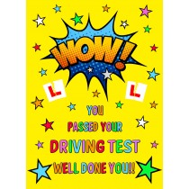 Passed Your Driving Test Card (Well Done, Yellow)