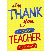 Thank You Teacher Card (Brilliant Teacher)